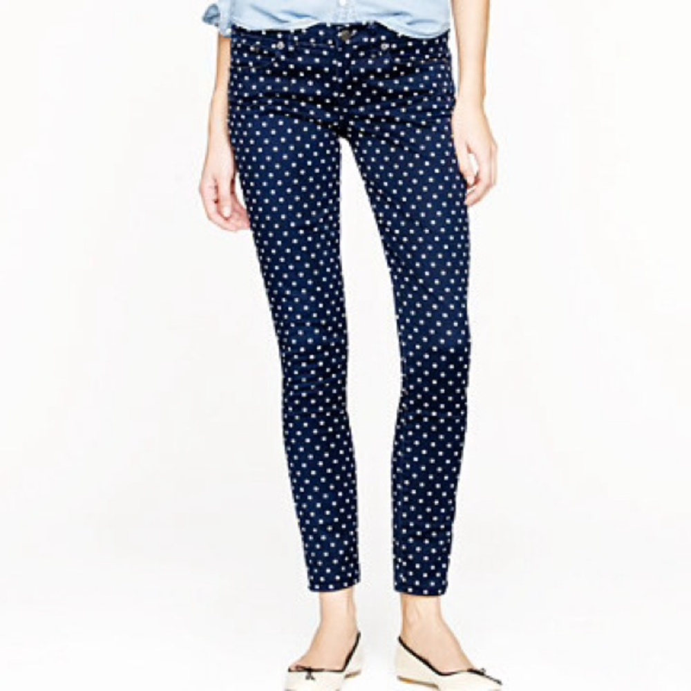 CIELO JEANS USA Polka-Dot Faded Mid Rise Skinny Jeans NWT